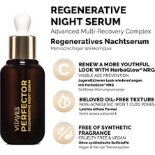 Vitayes Herbaglow Nrg ve Hiyalüronik Asit Içeren Gece Serumu, Yüz Bakımı Için Yenileyici Etki 30 ml