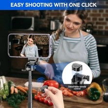 Xo Magsafe ile Uyumlu Bluetooth Selfie Stick – Manyetik Telefon Tutucu, 360° Döner Başlık, Tek Tuşla Açılır, 11.5-41CM Teleskopik Uzatma, 4.7-7 Inç, Abs + Alüminyum Alaşım, SS22, Siyah