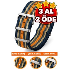 18MM-20MM-22MM-37MM Saatlerle Uyumlu Nato Kumaş Tekstil Saat Kordonu Kayışı Nato-Model-37