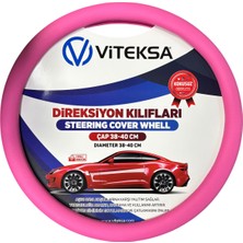 İzipec Silikon Direksiyon Kılıfı Pembe 38 cm Kokusuz