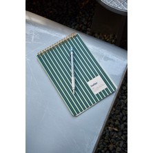 Paper Lab Studio Greenary A5 Üstten Spiralli Kareli Defter