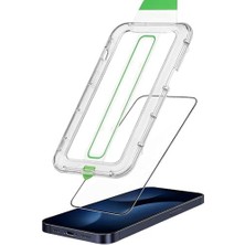 17 Pro Max Ile Uyumlu Temperli Ekran Koruma Hızlı Kolay Uygulama Aparatlı Kıt Box Çizilmez 9h Glass Full Cover Ekran Koruyucu