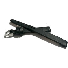 Fado&her Saate Uyumlu Hakiki  Bayan  Deri Saat  Kordonu Düz Siyah    10  mm  (  419 )