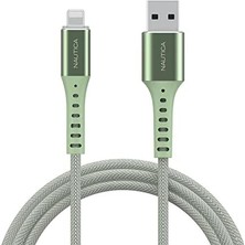 C65 Mfı Lightning To Usb-A 12W Örgülü Hızlı Şarj ve Data Kablosu 1.2m Yeşil