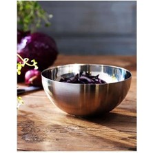 Servis Salata Kasesi Metal 12 cm Paslanmaz Çelik Kase Sunum