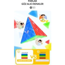 Go Pyraminx Küp Hız Piramit Çıkartmasız Zeka Küp Türkiye Resmi Satıcısı (Gan Üretimidir)