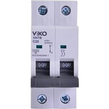 10VTB-2C25 Otomatik Sigorta 10KA C Tipi 2 Kutup 25A