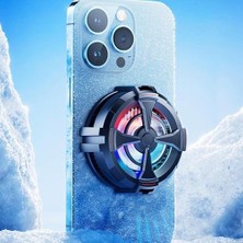 Manyetik Cep Telefonu Soğutucu Fan Rgb Radyatör Soğutucu, Oyun Için Soğutma Fanı, Kablolu, IPhone 12,13 ve 14 Serisi ile Uyumlu Magsafe, Akıllı Telefon/tablet Için