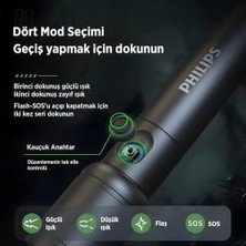 SFL2124 250 Lümen 5W LED El Feneri Teleskopik Zoom Sos Modlu Metal Gövdeli Şarj Edilebilir Uzun Menzilli Flashlight
