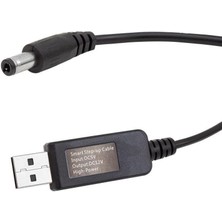 Powermaster USB To DC 5.5x2.5mm Kablo 12V 1A Standart Bağlantı Tipi Dayanıklı Tasarım
