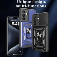 Galaxy A17 Kılıf – 2x Ekran Koruyucu Dahil, Kamera Kapağı, Mıknatıslı Standlı, Darbeye Dayanıklı Askeri Koruma, Siyah