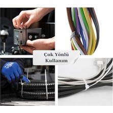 100 Adet Kablo Bağı Seti, Amerikan Kelepçesi, Cırt Elektrik Kablo Bağı, Dayanıklı ve Çok Yönlü Kullanım Için Ideal, Organizasyon ve Düzenleme (Siyah - 3,6-300 Mm)