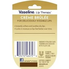 Vaseline Lip Therapy Creme Brulee 7 gr Kuru Dudaklar İçin Anında Yumuşatma ve Nemlendirme