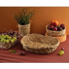 Ulu Ahşap Hasır El Örgü Battal Boy Ekmeklik