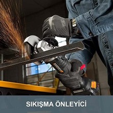 WX812.9C 20VOLT 2.0AH. 125MM Kömürsüz Profesyonel Tek Akülü Şarjlı Avuç Taşlama