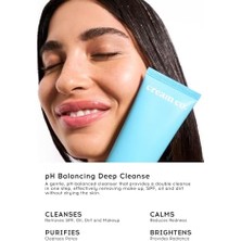 Cream Co. Dengeli Krem Yüz Makyaj Temizleyici, Çift Aşamalı, Yeşil Çay Özü Tüm Cilt Tipleri İçin Etkili