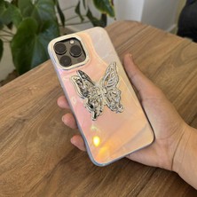 14 5g ile Uyumlu Kılıf Standlı Kelebek Silikon Kılıf Desen 2