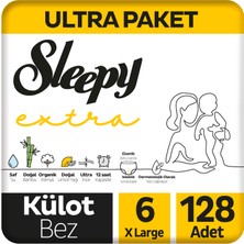 Sleepy Extra Günlük Aktivite Ultra Paket Külot Bez 6 Numara Xlarge 128 Adet