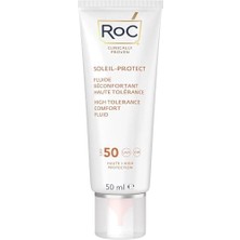 Roc High Tolerance Comfort Fluid Hassas Ciltler Için SPF50+ Güneş Kremi 50 ml