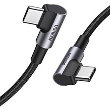 90 Derece Type-C To Type-C 60W Data ve Şarj Kablosu 1 Metre