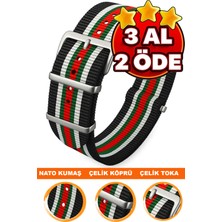18MM-20MM-22MM-38MM Saatlerle Uyumlu Nato Kumaş Tekstil Saat Kordonu Kayışı Nato-Model-38