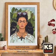 20665 Diken Kolye ve Sinek Kuşlu Kendi Portresi Kahlo 1000 Parça Puzzle