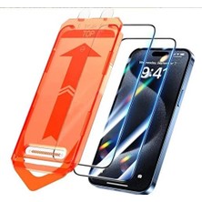 Teknosepetim 15 Pro Max Ekran Koruyucu Tam Kaplayan Cam Otomatik Hizalamalı Toz Önleyici Ekran Koruyucu