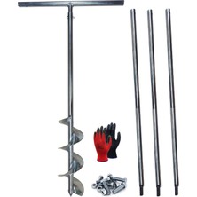 Pars Endüstri Galvaniz Toprak Sondaj Burgusu Çap 15 cm Boy 4 mt