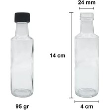 Dorika Şeffaf 100 ml Sızdırmaz Kapaklı Boş Cam Şişe 6 Adet