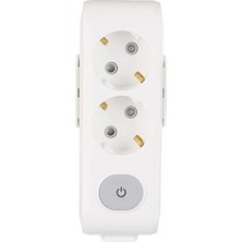 Ikili Priz Anahtarlı Topraklı Çocuk Korumalı Klemensli (Kablosuz)