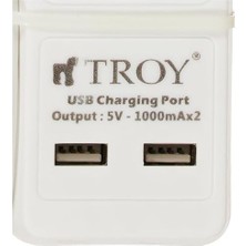T 24025 USB Girişli Grup Priz ve Uzatma Kablosu