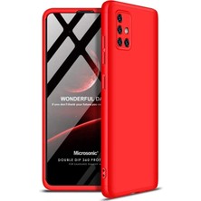 Galaxy A51 Için Kılıf Double Dip 360 Protective Kırmızı [galaxy A51 ile Uyumlu Kılıf - Kırmızı]