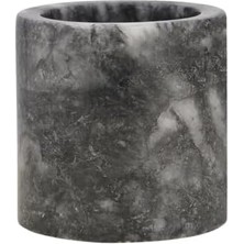 Roza Mermer Baharatlık 8x8 cm Mermer Tuzluk Masaüstü Baharatlık Siyah