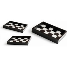 Elista 3’lü Ahşap Tepsi Seti, Büyük Tepsi: 40 x 30 Cm, Orta Tepsi: 35X25 Cm, Küçük Tepsi: 30X20 cm