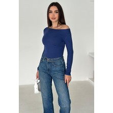 Noa Noa Kadın Omuz Açık Fit Bluz – Burgundy Glow