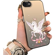 Ucuc iPhone 7/8/se 2020 2022 Uyumlu Sert Akrilik Arka Silikon Kenar Lens Koruma Ince Desen Kılıf