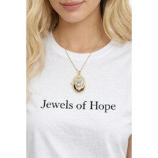 Jewels Of Hope Zirkon Taşlı Anka Kuşu Figürlü Açılabilir Madalyon Kolye - Fotoğraf Konulabilir Gold 46 cm