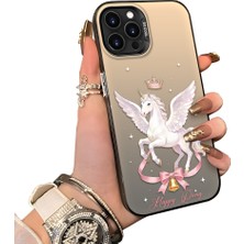 Ucuc iPhone 16 Pro Max Uyumlu Sert Akrilik Arka Silikon Kenar Lens Koruma Ince Desen Kılıf