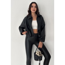 Noa Noa Kadın Fermuarlı Deri Ceket – Urban Pulse