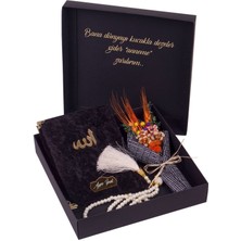 PremiumPort Isme Özel Yasin-I Şerif Tesbih ve Kuru Çiçek Hediye Seti