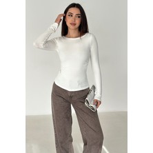 Noa Noa Kadın Omuz Açık Fit Bluz – Burgundy Glow