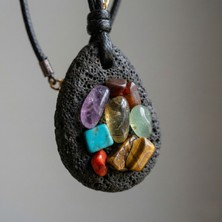 GTD Orijinal Ünye Taşı - Manyetik Kum - Timüs ve Stres Dengeleyici - Siyah Doğal Taş Unisex Kolye | M6