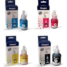 Ink Bt 6000 Uyumlu 4 Renk Takım  Mürekkep - T300/T500W/T310/T510W/T800/T910W Uyumlu