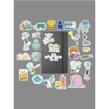 Squidward Paketi/bullet Journal Defter Çıkartma Ajanda Laptop Etiket