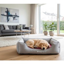 Feyza Design Yıkanabilir Gabardin Köpek ve Kedi Yatağı, Konforlu ve Şık Tasarım