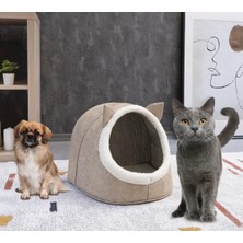 Feyza Design Rahat ve Şık Kedi Köpek Evi ve Yatağı, 34X40X35 cm