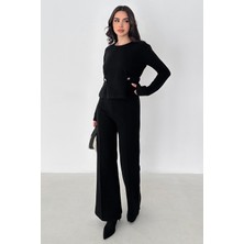 Noa Noa Kadın Dekoratif Düğmeli Takım – Black Flow
