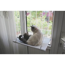 Feyza Design Şeffaf Kedi Cam Yatağı Vantuzlu 35X45, Güvenli ve Konforlu Uyku Alanı