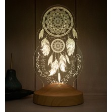 PremiumPort Rüya Kapanı Gece Lambası, Çakra Odası Dekoru, Başucu LED Işık