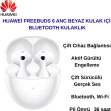 Huawei Freebuds 6 Anc Beyaz Kulak Içi Bluetooth Kulaklık - Beyaz